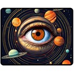 Eye of the Universe (AI) Two Sides Fleece Blanket (Medium) 58.8 x47.4  Blanket Front