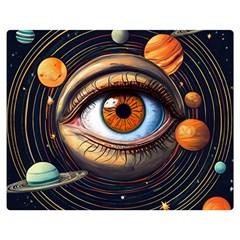 Eye Of The Universe (ai) Two Sides Premium Plush Fleece Blanket (teen Size) by dflcprintsclothing