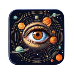 Eye Of The Universe (ai) Square Metal Box (black) by dflcprintsclothing