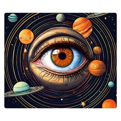 Eye Of The Universe (ai) Premium Plush Fleece Blanket (small) by dflcprintsclothing