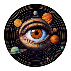 Eye Of The Universe (ai) Round Glass Fridge Magnet (4 Pack) by dflcprintsclothing