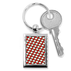 Christmas Star Red Green Key Chain (rectangle) by anzea