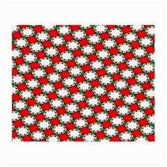 Christmas Star Red Green Small Glasses Cloth (2 Sides) by anzea