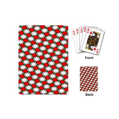 Christmas Star Red Green Playing Cards Single Design (mini) by anzea