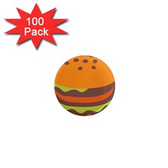 Hamburger 1  Mini Magnets (100 Pack)  by anzea