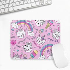 Beautiful Cute Animals Pattern Pink Small Mousepad by Grandong