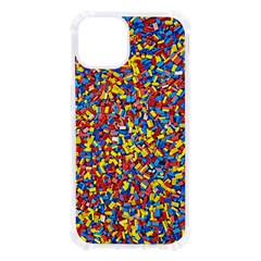 Colorful Lego Texture Lego Bricks Iphone 13 Tpu Uv Print Case by kyorashop23