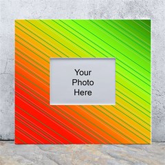 Orange Green Gradient Hunter White Wall Photo Frame 5  X 7  by Dutashop