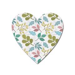 Leaf Seamless Pattern  Heart Magnet by Safari