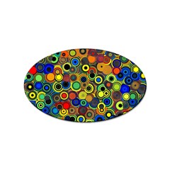 Circles, Colorful Sticker Oval (10 Pack) by kyorashop23