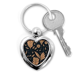 Background Pattern Leaves Texture Key Chain (heart) by Salmanaz77