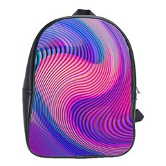 Swirl Twirl Design Pattern Purple School Bag (large) by Salmanaz77