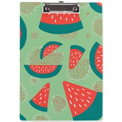 Watermelon Dots Summer Pattern A4 Acrylic Clipboard by Bedest