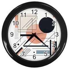 Abstract Architecture Wall Clock (black) by Bedest