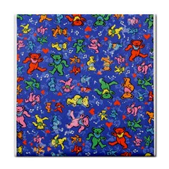 Grateful Dead Dancing Bears Pattern Face Towel by Salmanaz77