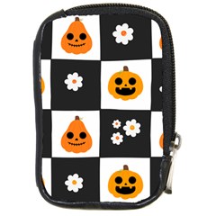 Seamless Halloween Pattern With Smiling Pumpkin 20240926 161714 0000 Compact Camera Leather Case by Safari