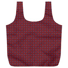 Brown Red Dot Pattern Full Print Recycle Bag (xl) by ytdream