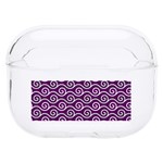 Violet White Pattern Hard PC AirPods Pro Case Front