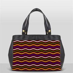 Multicolor Wave Pattern Oversize Office Handbag (2 Sides) by ytdream