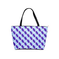 White Blue Pattern Classic Shoulder Handbag by ytdream