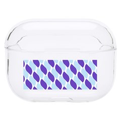 White Blue Pattern Hard Pc Airpods Pro Case by ytdream