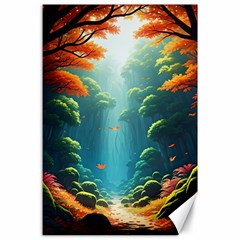 Autumn Trees Nature Canvas 24  X 36  by Bedest