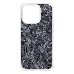 Geologic Marine Life Motif Black And White Print Iphone 14 Pro Tpu Uv Print Case by dflcprintsclothing