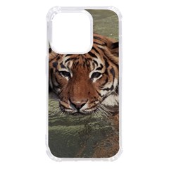 Swimming Tiger Iphone 14 Pro Tpu Uv Print Case by ExtraAwesomeSauce