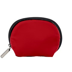 A Red Background With A White Border Accessory Pouch (small) by catchydesignhill