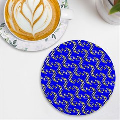 Eye Of Horus Pattern Uv Print Round Tile Coaster by ExtraAwesomeSauce