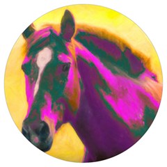 Vibrant Abstract Equine Art Round Trivet by ExtraAwesomeSauce