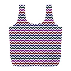 Chevron Pattern Full Print Recycle Bag (l) by ytdream