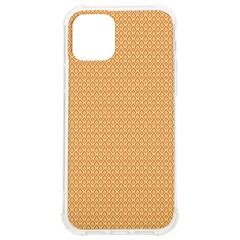 An Orange And White Background With Small Squares Iphone 12/12 Pro Tpu Uv Print Case by catchydesignhill