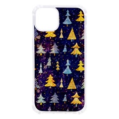 Gold And Blue Trees, Adoxali, Christmas Iphone 13 Tpu Uv Print Case by kyorashop23