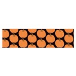 Black And Orange Pumpkin Oblong Satin Scarf (16  x 60 ) Front