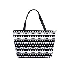 Black And White Circles Pattern Classic Shoulder Handbag by ytdream