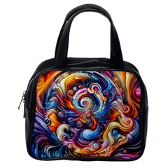 Dynamic Color Vortex Classic Handbag (one Side) by ExtraAwesomeSauce