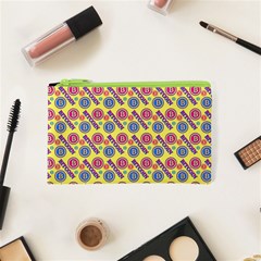 Colorful Bitcoin Pattern Cosmetic Bag (xs) by ExtraAwesomeSauce