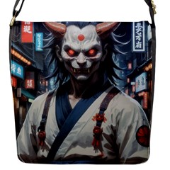 Demon Samurai Flap Closure Messenger Bag (s) by AwesomeSauce