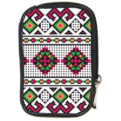 Ukrainian Folk Seamless Pattern Ethnic Ornament Border Element Traditional Compact Camera Leather Case by Grandong