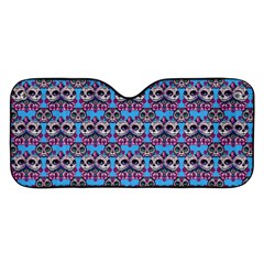 Colorful Sugar Skull Cat Pattern Car Windshield Sunshade by ExtraGoodSauce