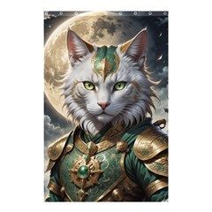 Epic Armored Cat Warrior Shower Curtain 48  X 72  (small)  by ExtraAwesomeSauce