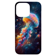 Cosmic Jellyfish Artwork Iphone 14 Pro Max Black Uv Print Case by ExtraAwesomeSauce