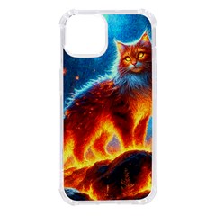 Enchanted Fire Feline Iphone 14 Tpu Uv Print Case by ExtraAwesomeSauce