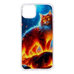 Enchanted Fire Feline Iphone 14 Plus Tpu Uv Print Case by ExtraAwesomeSauce