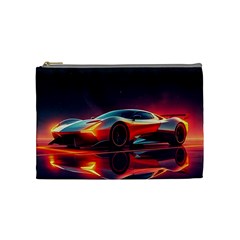 Futuristic Sports Supercar Cosmetic Bag (medium) by AIDreaming