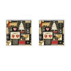 Christmas Reindeer Cufflinks (square) by Posterlux