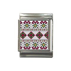 Ukrainian Folk Seamless Pattern Ethnic Ornament Border Element Traditional Italian Charm (13mm) by Grandong