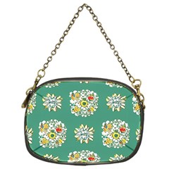 Retro 1960s Flowers Pattern 2 Chain Purse (two Sides) by violetheavensky