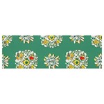 Retro 1960s Flowers Pattern 2 Banner and Sign 12  x 4  Front